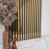 Acoustic Slatted Wall Panel – Metallic Gold | Stylish, Durable & Soundproof